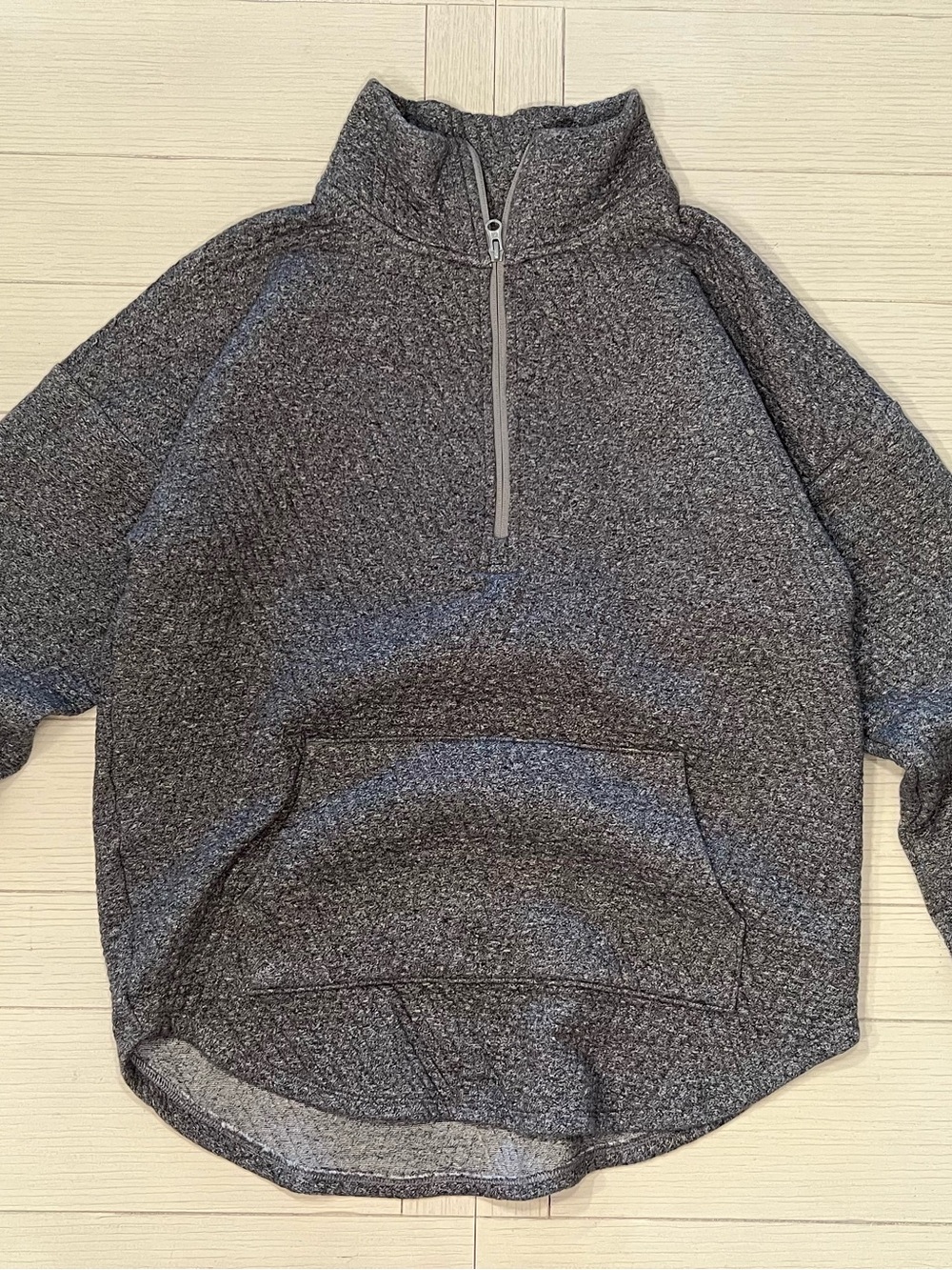 GAP Women's Dark Gray Quarter-Zip Pullover Sweatshirt